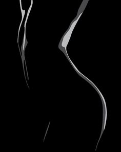 an abstract black and white image of a woman's body