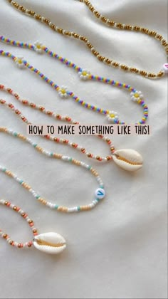 some beads that are on top of a white sheet with the words how to make something like this