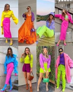 Ropa Color Neon, Colorful Outfits, Neon Outfits, Bright Colored