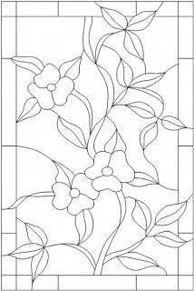 a stained glass window with flowers and leaves in the center, on a white background