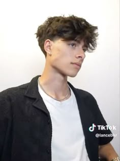 Messy Hair With Fade, Lance Baker Haircut, Fluffy Fringe Men Fade, Fringe Taper Haircut, Men’s Fluffy Haircut, Mens Hair Fringe, Mid Taper With Fringe, Tiktok Haircut Men, Low Taper Haircut Straight Hair