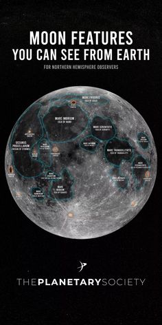 the moon features you can see from earth for northern hemisphere observer's guidebook