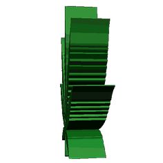 a stack of green folders sitting on top of each other