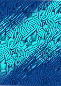 an abstract blue background with wavy lines