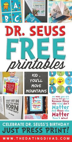 dr seuss's free printables for kids