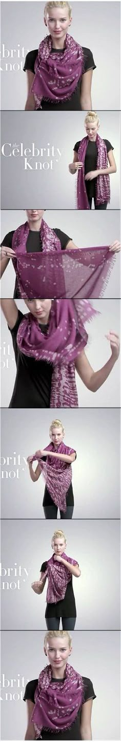 Scarf Knots, Mode Tips, Scarf Tutorial, How To Wear A Scarf, Checked Scarf, Mode Casual