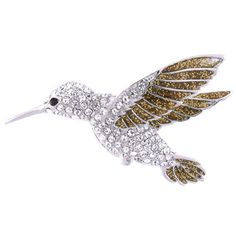 Silver & Clear Crystal Hummingbird Brooch Polish Festival, Crystal Landscape, Hummingbird Brooch, Animal Themes, Hummingbird Pictures, Bold Accessories, Sparkle Jewelry