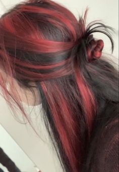 Red And Black, Black Hair, The Top, A Woman, Red, Hair, Black