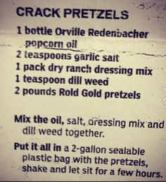 Popcorn Oil, Snack Mixes, Oyster Crackers, Snack Dip, Cracker Snacks, Recipes Appetizers And Snacks, Snack Treat, Puppy Chow