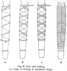 four different types of laces are shown in this diagram, and each one is labeled with