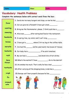 a worksheet with words and pictures on it