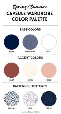 How To Create a Capsule Wardrobe – VETTA Wardrobe Color Palette, Wardrobe Color Guide, Spring Summer Capsule Wardrobe, Wardrobe Color, Fashion Capsule Wardrobe, Summer Capsule, Minimalist Capsule Wardrobe, Wardrobe Planning, Spring Capsule Wardrobe