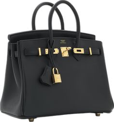 A BLACK SWIFT LEATHER BIRKIN 25 WITH GOLD HARDWARE | HERMÈS, 2018 | 21st Century, bags | Christie's Black Birkin Bag, Anarchy Symbol, Hermes Birkin 25, Devil Wears Prada, Birkin 25, Hermes Bag, Hermes Birkin, 21st Century, Birkin Bag