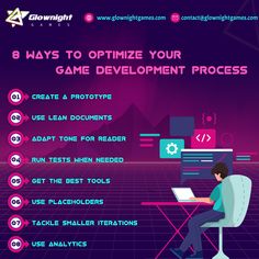 the 8 ways to optimize your game development process infographical graphic design