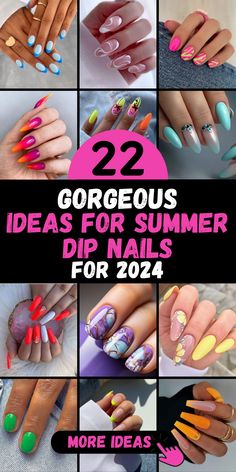 Get your nails ready for summer with the hottest trends of 2024! From vibrant neon shades and tropical designs to pastel hues and chic nail art, find the perfect summer nail ideas to make your manicure pop. Click to explore the best polishes and tools available on Amazon, read reviews, and shop your favorites. Shine bright this summer with stunning nails! 💖 #SummerNails #NailArt #2024Trends 🌸🛍️ May Dip Nails Ideas 2024, Nail Dipping Powder Designs Summer, Sns Dipping Powder Nails Summer, Elegant Manicure Ideas, Trendy Dip Nails, Summer Nails Dip, Dip Nail Art, Summer Dip Nails