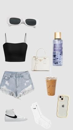 Preppy Summer Outfits, Stylish Summer Outfits, Looks Party, Cute Lazy Outfits, Casual School Outfits