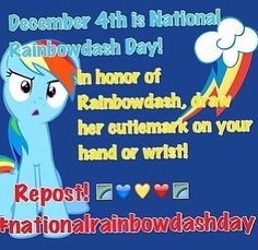 an image of a rainbow dash with the caption repost international rainbowwashday