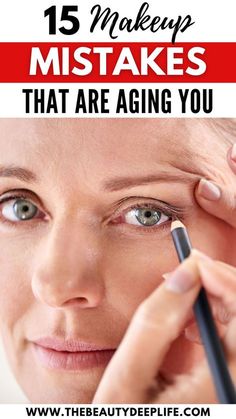 How To Look Younger Over 40, Over 40 Skin Care, Makeup To Look Younger, Makeup Basics, Aging Makeup, Beauty Mistakes, Makeup Fails