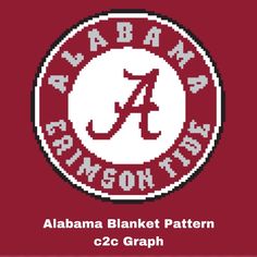 the logo for the university of alabama blanket pattern