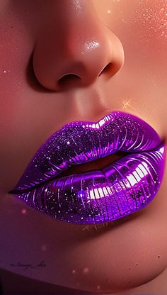 Lipstick Purple, Funky Makeup, Rainbow Lips, Hot Pink Lips, Sweet Lips