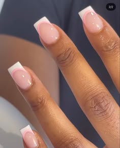 Gore Nails, Simple Pink Nails, Nails Ideas Simple, Pink And White Nails, Gel Nails Long, Acrylic Toe Nails, Simple Acrylic Nails, Work Nails