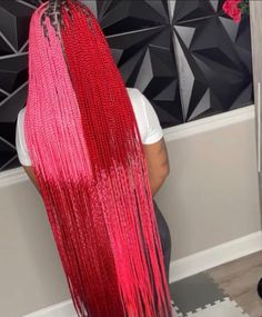 Braids With Red, Braid Colours, Long Knotless Braids, Knotless Braid, Event Hairstyles, Style Braids, Colored Box Braids, Cornrow Hairstyles For Men