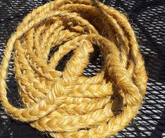 a close up of a rope on top of a table