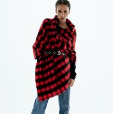 Nwt Zara Soft Plaid Frayed Edge Blanket Scarf *Sold Out Everywhere -Blogger Favorite 80” L X 30” W (Approximately) -100% Acrylic -Can Be Worn As A Scar, A Shawl, Poncho -Size Medium But It’s More Of Os -Frayed Edge -Cozy, Soft Feel -Plaid, Buffalo Check Red And Black Blanket Scarf Tartan Blanket Scarf, Hot Pink Scarf, Zara Scarf, Red Plaid Scarf, Plaid Blanket Scarf, Black Houndstooth, Hooded Scarf, Scarf Sale, Oversized Scarf