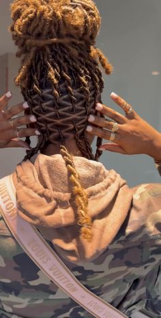 Fancy Loc Styles, Blonde Locs Black Women, Black Women Dreadlocks, Dreads Care, Hair Like Wool, Updo Styles