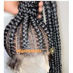 At  Wigsbyannie be sure to get your natural looking braided wigs, protective braided Hairstyles, that Save your Edges, while at the same time saving you time, money and getting you ready in a matter of minutes?  *WIG QUALITY IS GUARANTEED Having Alopecia/hair loss we got you covered, our hair laces are suitable and comfortable for your hair needs. A quality braided wig from Wigsbyannie will help restore confidence giving you the opportunity to wear your favourite braid styles. PLEASE LEAVE THE F Wig Braids, Kanekalon Braiding Hair, Braided Wigs, Braided Wig, High Ponytails, Hair Updo, Wig Making, Braided Updo, Braids Wig