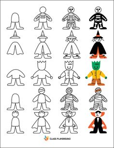 Fun Shapes To Draw, Easy Draw Halloween Pictures, How To Draw Halloween Characters, Halloween How To Draw, How To Draw Halloween Stuff, How To Draw Halloween, Draw With Shapes, Halloween Pictures To Draw, Spooky Activities