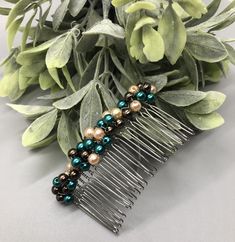 Teal Pink Deep Purple Beaded Side Hair Comb Silver Metal Hair 3.5" Hair Comb Retro Vintage Style Party Wedding Prom Birthday Or Everyday Wear Handmade By Hairdazzel 1 pc The Hairdazzzel Accessory brings out the beauty and style within. Handcrafted from high-quality beads crystal ,Rhinestone every piece from the hairdazzzel hair Jewelry collection is designed to emphasize and accentuate your individual personality. More than something you’ll wear once and forget, your unique hair Jewelry hair acc Beaded Hair Combs, Headband Accessories, Prom Birthday, Side Hair, Children Hair, Gold Hair Comb, Side Comb, Hair Accessories Collection, Purple Beaded