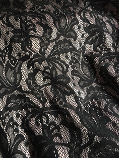 "BLACK and PINK lace fabric, AMAZING the quality of this! It is an actual black lace bonded to a pink knit poly, good amount of give to the fabric and SO pretty.  GREAT for grad or prom gowns. Listing is for 1 yard, width of the black lace portion is 61\", the pink extends another 1\" or so on either edge.  Only what is listed More lace, stretch lace, appliques, flowers, leaves and other lovelies located here: LACES: http://www.etsy.com/shop/MaryNotMartha?section_id=6414105 STRETCH LACES: http://www.etsy.com/shop/MaryNotMartha/search?search_query=STRETCH+LACE&search_submit=&search_type=user_shop_ttt_id_5464080&shopname=MaryNotMartha APPLIQUES: http://www.etsy.com/shop/MaryNotMartha?section_id=6358724 BUTTONS: http://www.etsy.com/shop/MaryNotMartha?section_id=6414100 MILLINERY FLOWERS: http Middle School Prom Dresses, Grad Gowns, Dressy Cocktail Dress, Modest White Dress, Short Strapless Prom Dresses, Black Lace Fabric, Designer Cocktail Dress, Embroidered Lace Fabric, Elegant Prom Dresses