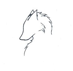 a black and white drawing of a dog's head