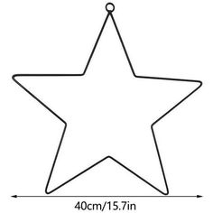 a large star is shown with measurements for the size and shape, as well as its height