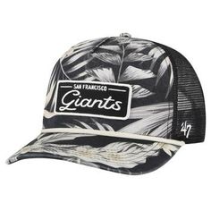 Bring a splash of summertime vibes to your outfits with this San Francisco Giants Tropicalia Trucker Hitch hat. Its design by '47 features a tropical-inspired floral pattern and an embroidered San Francisco Giants patch. Mesh panels deliver a breezy feel, and the snap closure lets you easily adjust the fit for customizable comfort. Four mesh mid and rear panels Mid Crown Imported Curved bill Snap Closure Material: 100% Cotton Brand: '47 Wipe clean with a damp cloth Embroidered fabric applique St Summertime Vibes, Fabric Applique, Embroidered Fabric, San Francisco Giants, Mesh Panel, Fan Gear, Adjustable Hat, Snap Closure, Mlb