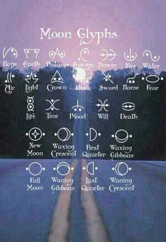 a facebook post with the caption moon glyphs