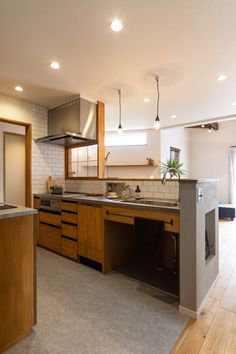 the kitchen is clean and ready for us to use in its new owner's home