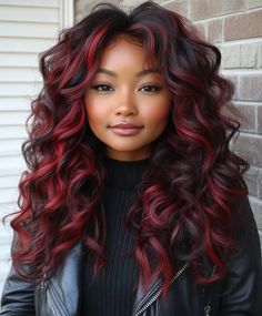 Box-Dyed Red Hair for Fall Black Women Salon-Worthy Looks Black And Red Hair Black Women, Red Hair For Fall, Red Hair Colour, Fall Red Hair, Hair For Fall, Magenta Hair Colors, Box Hair Dye, Hair Dye Shades, Black Women Hair Color