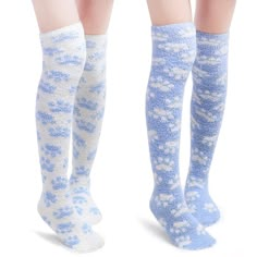 PRICES MAY VARY. Thigh High Socks with cute paws printed. Coral Fleece "fluffy" Material keep legs warm. Super Comfy and Fit Any Occasions. Daily wear, role play, cosplay, parties, photoshoots. A Warm Sweet Birthdays, Holidays Gift for lovers, wife, daughter, sister, girlfriends. Length is 23.6 inches before stretch, and could be stretched up to 27.5 inches. The socks heel to toe is 6.7 inches and could be stretched up to 10.2 inches. The stocking top perimeter is 6.2 inches before stretch, and Cute Paws, Puppy Time, Paw Pattern, Stocking Tops, Puppy Play, Socks And Heels, Thigh High Socks, Little Outfits, Patterned Socks