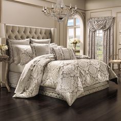 BelAir Sand 4-Piece Comforter Set By J Queen Comforter Sets By J. Queen New York Elegant King Bedding Sets With Matching Curtains, Luxury Comforter Sets Bed Bath & Beyond, Macys Bedding Comforter Sets Master Bedrooms, Gray And Champagne Bedding, Sleigh Bed Comforters, Elegant Gray Bedding, Ashley Furniture Bedding Comforter Sets, Luxury Comforter Sets, Cheap Bedding Sets