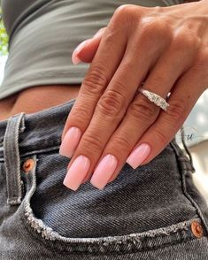 Professional Tips, Casual Nails, Nails Summer, Neutral Nails, Square Acrylic Nails, Chic Nails, Short Acrylic Nails