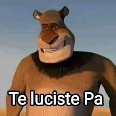 an animated character with the words te lucistere pa