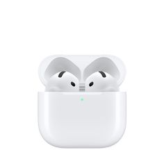 an apple airpods with the charging case open