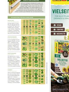 a brochure with pictures of plants and flowers on it's front page