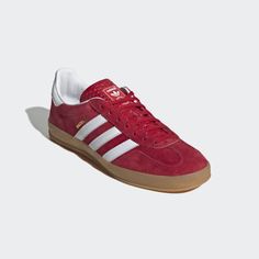 adidas Gazelle Indoor Shoes - Red | Unisex Lifestyle | adidas US Adidas Gazelle Indoor, Adidas Originals Gazelle, Indoor Shoes, Baskets Adidas, Sneakers Adidas, Adidas Sneaker, Adidas Originals Mens, Red Sneakers, Air Jordan 3