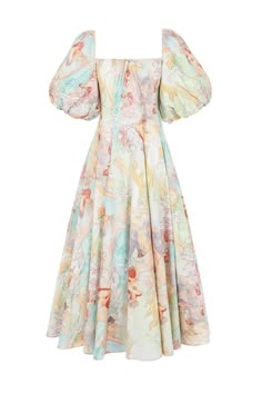 The Mucha Day Dress – Selkie Selkie Puff Dress Midi, Selkie Fall 2023, Selkie Romance Novel Dress, Selkie Spring 2024, Selkie Cloud Puff Dress, Selkie Collection, Dresses Y2k, Dresses 90s, Wardrobe Aesthetic