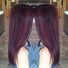 Brown And Red Chunky Highlights, Dark Red Chunky Highlights, Chunky Colored Highlights, Chunky Red Highlights, Red Chunky Highlights, Chunky Highlight, Dark Red Highlights