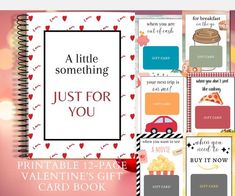 a little something just for you printable 12 - page valentine's gift card book