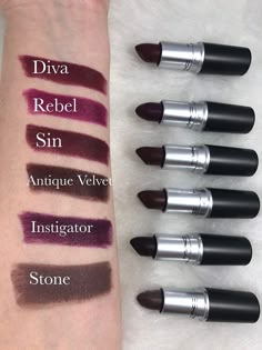 Maquillage On Fleek, Fall Lipstick, Mac Lipsticks, Alat Makeup, Makeup 101, Makeup Swatches, Kesha, Mac Makeup